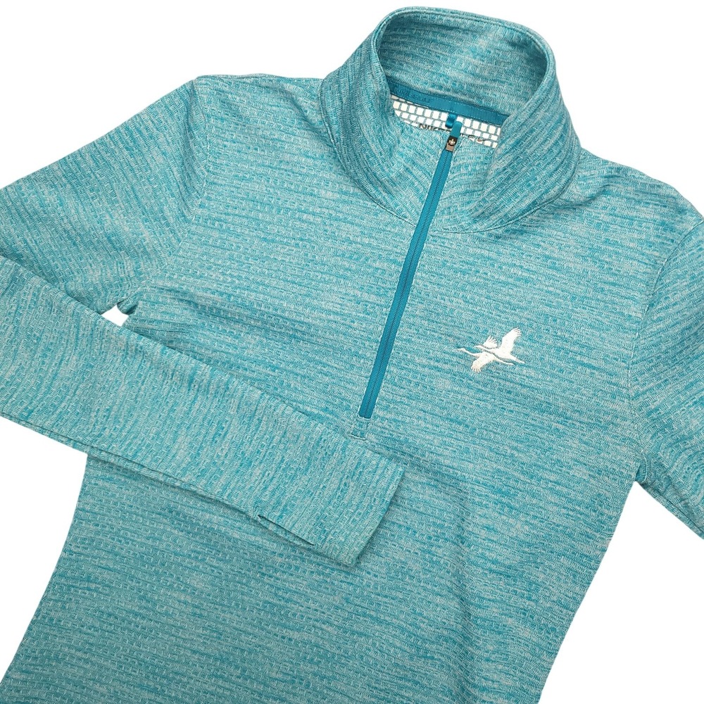 Nike Golf Dri-FIT Pullover Womens Small Blue 1/4 Zip Long Sleeve Athletic‎ Top